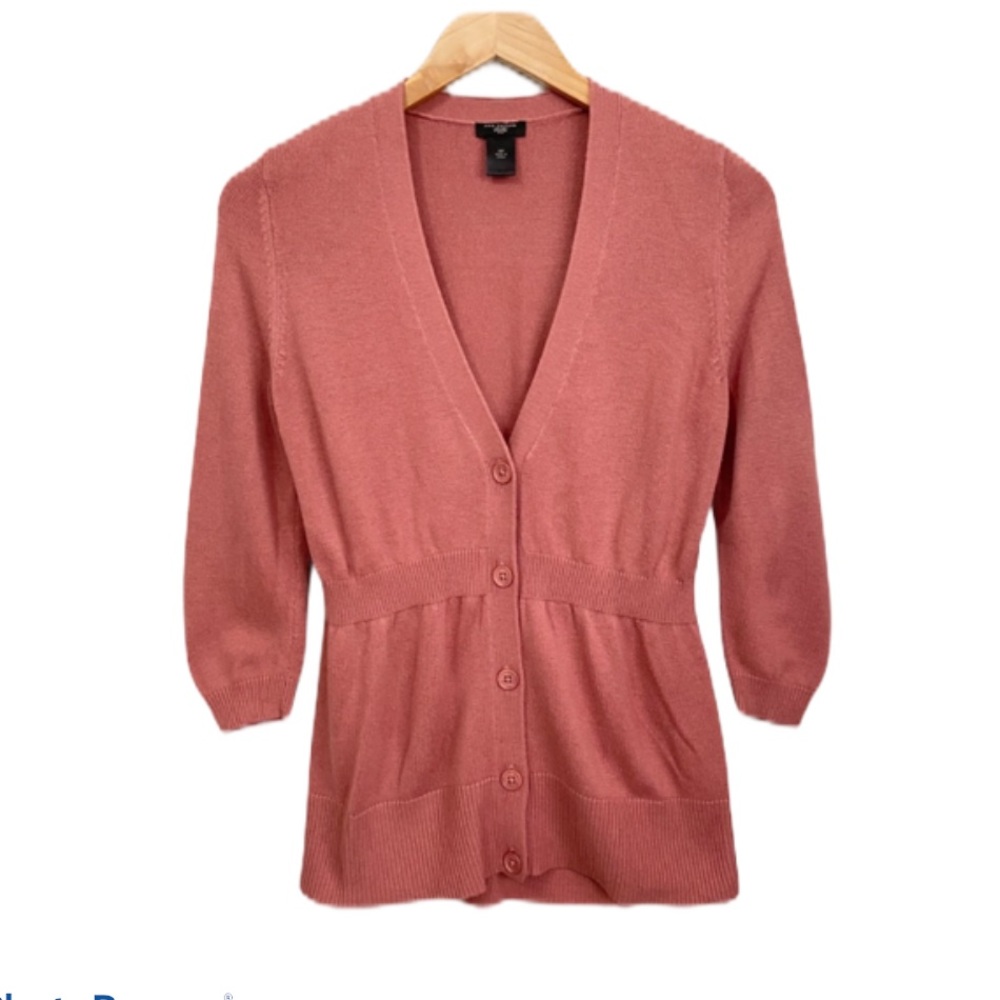 ANN TAYLOR Mauve Cardigan Sweater Size MP